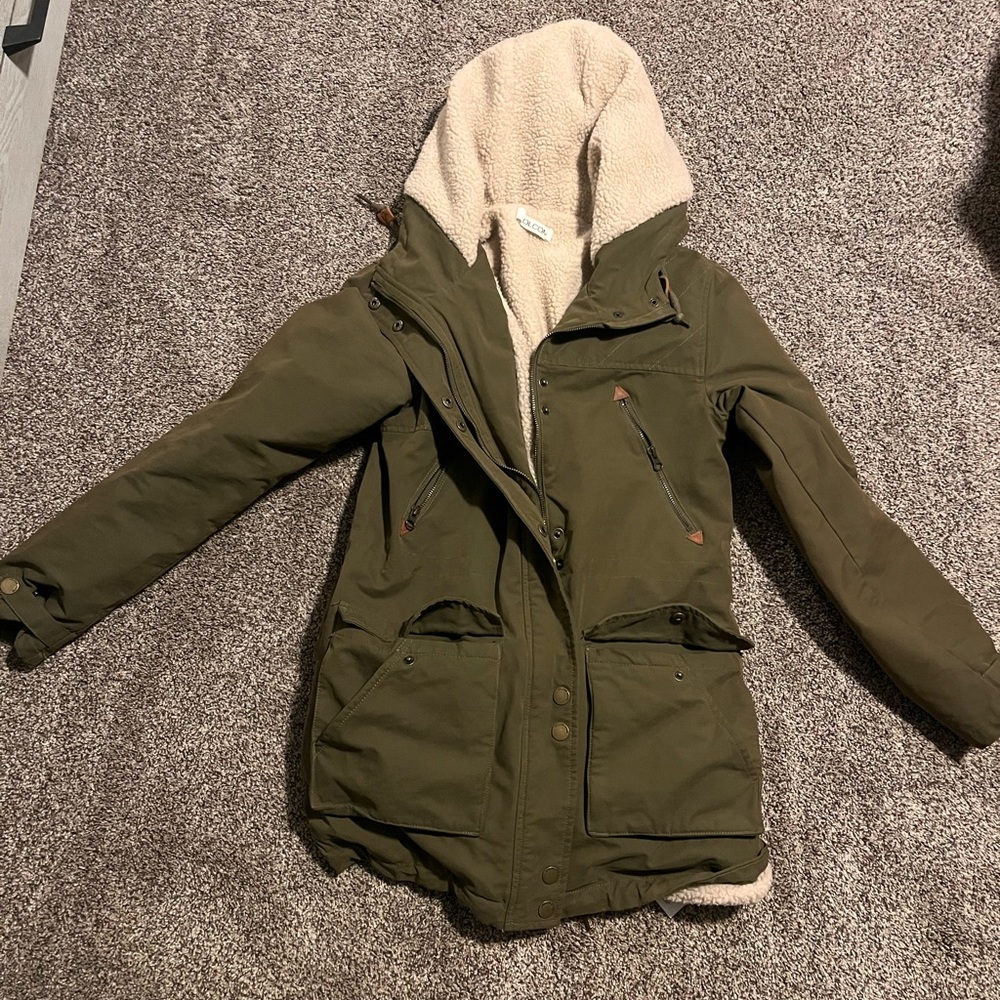Small Green Volcom Heavyweight Jacket